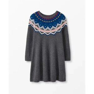 Hanna Andersson Fair Isle Knit Wool Blend Sweater Dress In Toddler US 3/90cm